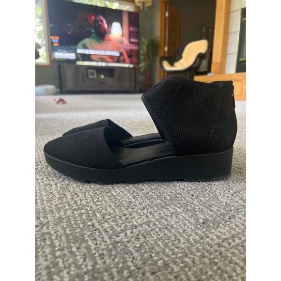 Eileen Fisher Shoes - Eileen Fisher Ogden Mesh Platform Wedge Black Size 10